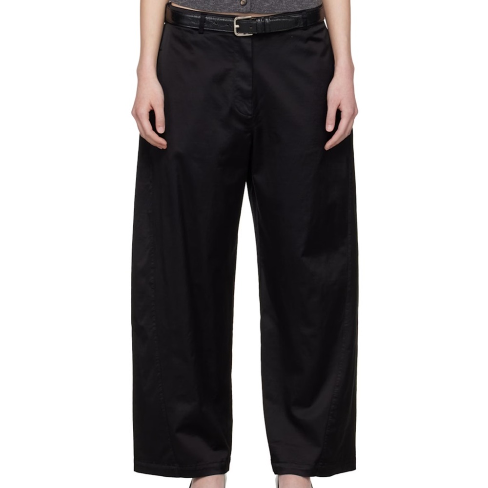 NWT CORDERA SATIN BLACK STRAIGHT LEG PANTS